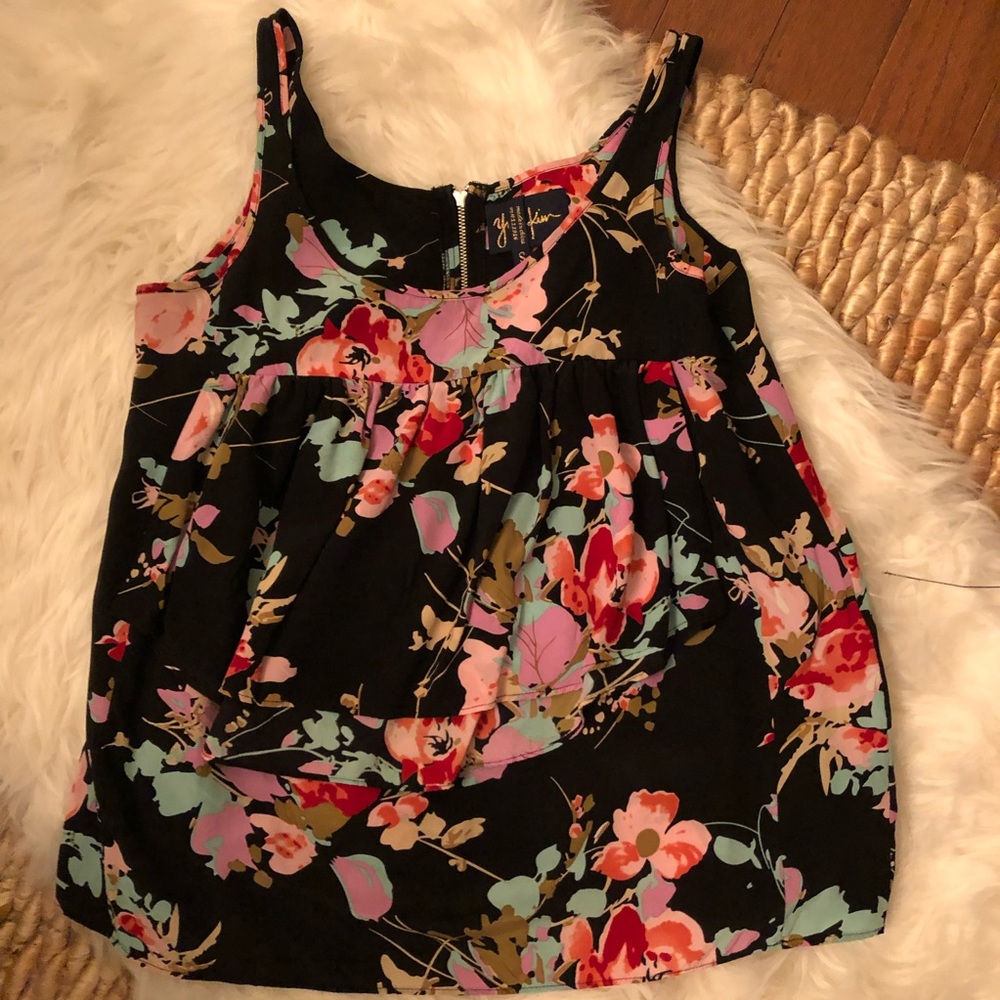 Black & Floral Blouse